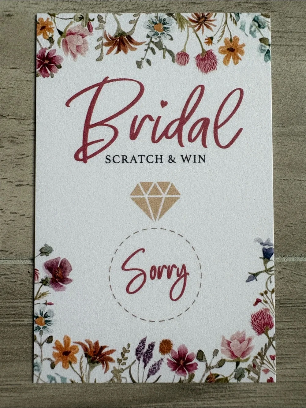None bridal scratch